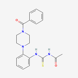 molecular formula C20H22N4O2S B3617579 N-({2-[4-(phenylcarbonyl)piperazin-1-yl]phenyl}carbamothioyl)acetamide 
