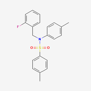 molecular formula C21H20FNO2S B3617957 N-[(2-FLUOROPHENYL)METHYL]-4-METHYL-N-(4-METHYLPHENYL)BENZENE-1-SULFONAMIDE 