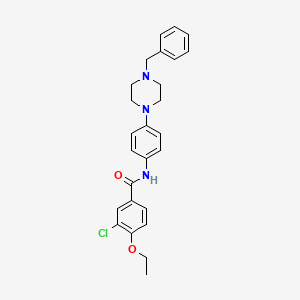 molecular formula C26H28ClN3O2 B3618039 N-[4-(4-benzylpiperazin-1-yl)phenyl]-3-chloro-4-ethoxybenzamide 