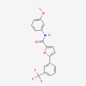molecular formula C19H14F3NO3 B3618062 N-(3-methoxyphenyl)-5-[3-(trifluoromethyl)phenyl]furan-2-carboxamide 