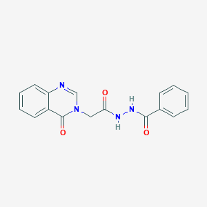 molecular formula C17H14N4O3 B361813 N'-[2-(4-oxoquinazolin-3-yl)acetyl]benzohydrazide CAS No. 67305-44-6