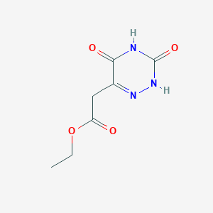 molecular formula C7H9N3O4 B361817 ethyl 2-(3,5-dioxo-2H-1,2,4-triazin-6-yl)acetate CAS No. 63275-62-7