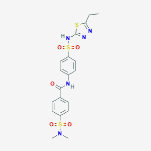 4-(dimethylsulfamoyl)-N-[4-[(5-ethyl-1,3,4-thiadiazol-2-yl)sulfamoyl]phenyl]benzamide