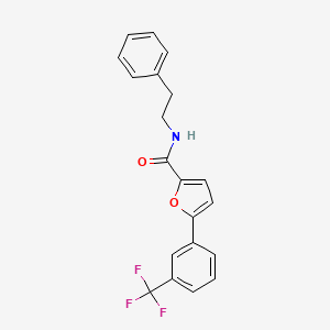 molecular formula C20H16F3NO2 B3618400 N-(2-phenylethyl)-5-[3-(trifluoromethyl)phenyl]-2-furamide 