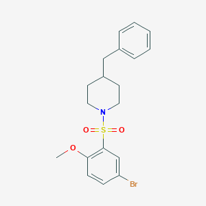 4-Benzyl-1-[(5-bromo-2-methoxyphenyl)sulfonyl]piperidine