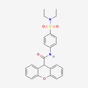molecular formula C24H24N2O4S B3618523 N-[4-(diethylsulfamoyl)phenyl]-9H-xanthene-9-carboxamide 
