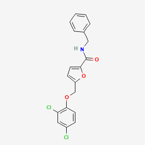 molecular formula C19H15Cl2NO3 B3618804 N-benzyl-5-[(2,4-dichlorophenoxy)methyl]furan-2-carboxamide 