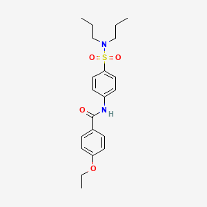 molecular formula C21H28N2O4S B3618820 N-[4-(dipropylsulfamoyl)phenyl]-4-ethoxybenzamide 