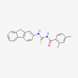 molecular formula C23H20N2OS B3618865 N-(9H-fluoren-2-ylcarbamothioyl)-2,4-dimethylbenzamide 