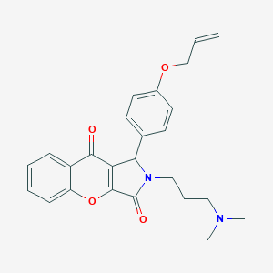 molecular formula C25H26N2O4 B361890 1-[4-(Allyloxy)phenyl]-2-[3-(dimethylamino)propyl]-1,2-dihydrochromeno[2,3-c]pyrrole-3,9-dione CAS No. 631868-27-4