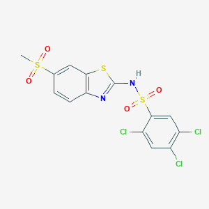2,4,5-trichloro-N-[6-(methylsulfonyl)-1,3-benzothiazol-2-yl]benzenesulfonamide
