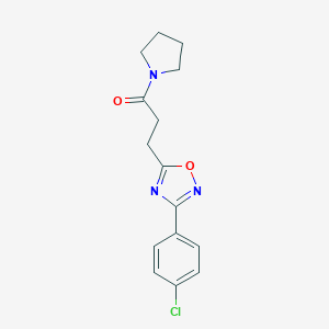 3-(4-Chlorophenyl)-5-[3-oxo-3-(1-pyrrolidinyl)propyl]-1,2,4-oxadiazole