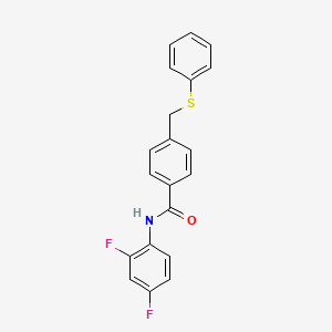 molecular formula C20H15F2NOS B3618973 N-(2,4-difluorophenyl)-4-(phenylsulfanylmethyl)benzamide 