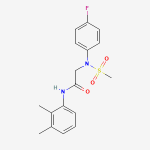 molecular formula C17H19FN2O3S B3619005 N-(2,3-dimethylphenyl)-N~2~-(4-fluorophenyl)-N~2~-(methylsulfonyl)glycinamide 