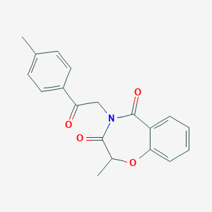 2-methyl-4-[2-(4-methylphenyl)-2-oxoethyl]-1,4-benzoxazepine-3,5(2H,4H)-dione