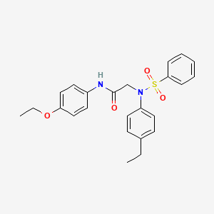 molecular formula C24H26N2O4S B3619162 N~1~-(4-ethoxyphenyl)-N~2~-(4-ethylphenyl)-N~2~-(phenylsulfonyl)glycinamide 