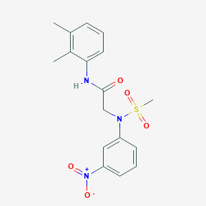 molecular formula C17H19N3O5S B3619210 N-(2,3-dimethylphenyl)-N~2~-(methylsulfonyl)-N~2~-(3-nitrophenyl)glycinamide 
