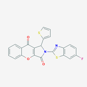 2-(6-Fluoro-1,3-benzothiazol-2-yl)-1-(2-thienyl)-1,2-dihydrochromeno[2,3-c]pyrrole-3,9-dione