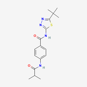 molecular formula C17H22N4O2S B3619808 N-(5-TERT-BUTYL-1,3,4-THIADIAZOL-2-YL)-4-(2-METHYLPROPANAMIDO)BENZAMIDE 