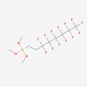 molecular formula C11H13F13O3Si B036202 Trimethoxy(3,3,4,4,5,5,6,6,7,7,8,8,8-tridecafluorooctyl)silane CAS No. 85857-16-5