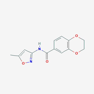 molecular formula C13H12N2O4 B362020 N-(5-methyl-3-isoxazolyl)-2,3-dihydro-1,4-benzodioxine-6-carboxamide CAS No. 441291-83-4