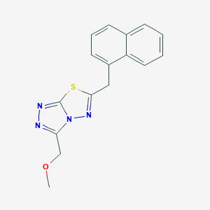 molecular formula C16H14N4OS B362102 methyl [6-(1-naphthylmethyl)[1,2,4]triazolo[3,4-b][1,3,4]thiadiazol-3-yl]methyl ether CAS No. 892677-95-1