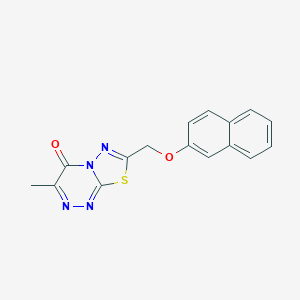 molecular formula C16H12N4O2S B362125 3-methyl-7-[(2-naphthyloxy)methyl]-4H-[1,3,4]thiadiazolo[2,3-c][1,2,4]triazin-4-one CAS No. 892689-66-6