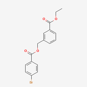 molecular formula C17H15BrO4 B3622134 ethyl 3-{[(4-bromobenzoyl)oxy]methyl}benzoate 