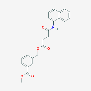 molecular formula C23H21NO5 B3622188 methyl 3-({[4-(1-naphthylamino)-4-oxobutanoyl]oxy}methyl)benzoate 