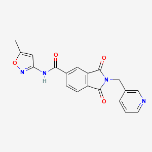 molecular formula C19H14N4O4 B3622247 N-(5-methyl-3-isoxazolyl)-1,3-dioxo-2-(3-pyridinylmethyl)-5-isoindolinecarboxamide 