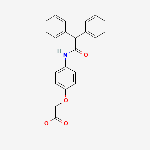 molecular formula C23H21NO4 B3622260 methyl {4-[(diphenylacetyl)amino]phenoxy}acetate 