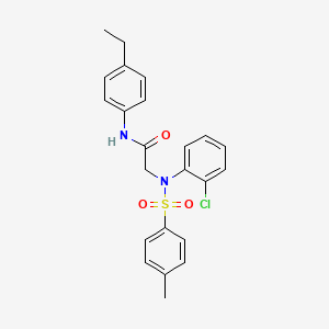 molecular formula C23H23ClN2O3S B3622291 N~2~-(2-chlorophenyl)-N~1~-(4-ethylphenyl)-N~2~-[(4-methylphenyl)sulfonyl]glycinamide 