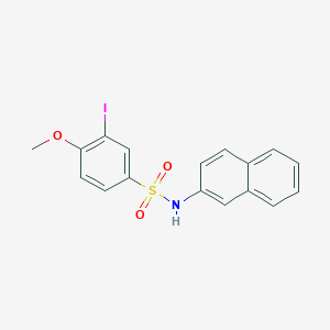 molecular formula C17H14INO3S B3622580 3-iodo-4-methoxy-N-2-naphthylbenzenesulfonamide 