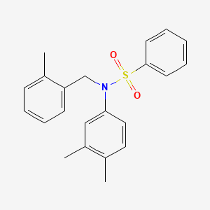molecular formula C22H23NO2S B3622615 N-(3,4-dimethylphenyl)-N-(2-methylbenzyl)benzenesulfonamide 