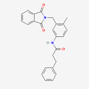 molecular formula C25H22N2O3 B3622757 N-{3-[(1,3-dioxo-1,3-dihydro-2H-isoindol-2-yl)methyl]-4-methylphenyl}-3-phenylpropanamide 