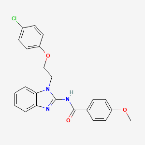molecular formula C23H20ClN3O3 B3622801 N-{1-[2-(4-CHLOROPHENOXY)ETHYL]-1H-1,3-BENZODIAZOL-2-YL}-4-METHOXYBENZAMIDE 
