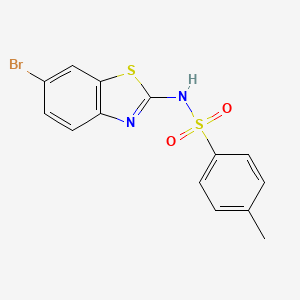 molecular formula C14H11BrN2O2S2 B3622943 N-(6-bromo-1,3-benzothiazol-2-yl)-4-methylbenzenesulfonamide 
