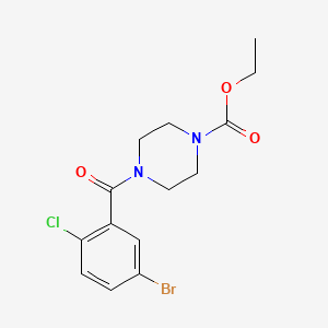 molecular formula C14H16BrClN2O3 B3622959 Ethyl 4-(5-bromo-2-chlorobenzoyl)piperazine-1-carboxylate 