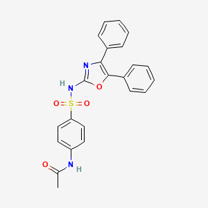 molecular formula C23H19N3O4S B3623075 N-(4-{[(4,5-diphenyl-1,3-oxazol-2-yl)amino]sulfonyl}phenyl)acetamide 