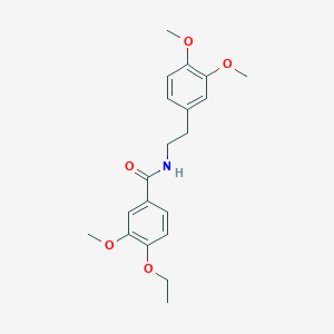 molecular formula C20H25NO5 B3623200 N-[2-(3,4-dimethoxyphenyl)ethyl]-4-ethoxy-3-methoxybenzamide 