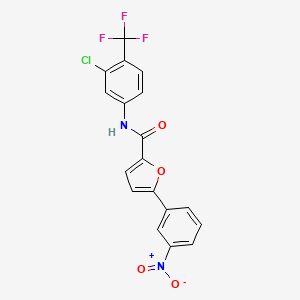 molecular formula C18H10ClF3N2O4 B3623208 N-[3-chloro-4-(trifluoromethyl)phenyl]-5-(3-nitrophenyl)furan-2-carboxamide 