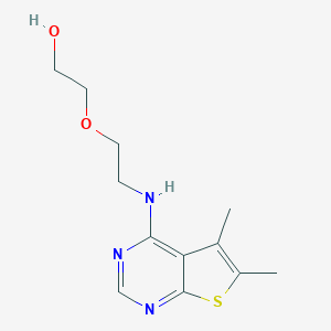 2-[2-[(5,6-Dimethylthieno[2,3-d]pyrimidin-4-yl)amino]ethoxy]ethanol
