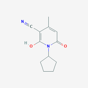 1-Cyclopentyl-6-hydroxy-4-methyl-2-oxo-1,2-dihydropyridine-3-carbonitrile