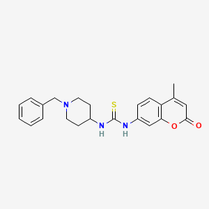 molecular formula C23H25N3O2S B3623548 N-(1-benzyl-4-piperidinyl)-N'-(4-methyl-2-oxo-2H-chromen-7-yl)thiourea 