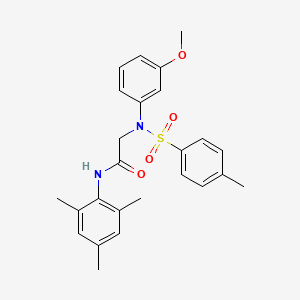 molecular formula C25H28N2O4S B3624271 N~1~-mesityl-N~2~-(3-methoxyphenyl)-N~2~-[(4-methylphenyl)sulfonyl]glycinamide 