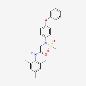 molecular formula C24H26N2O4S B3624353 N~1~-mesityl-N~2~-(methylsulfonyl)-N~2~-(4-phenoxyphenyl)glycinamide 