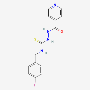 molecular formula C14H13FN4OS B3624453 N-(4-fluorobenzyl)-2-isonicotinoylhydrazinecarbothioamide 
