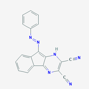 (9E)-9-(2-phenylhydrazinylidene)-9H-indeno[1,2-b]pyrazine-2,3-dicarbonitrile