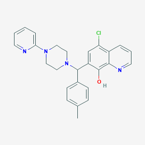5-Chloro-7-((4-(pyridin-2-yl)piperazin-1-yl)(p-tolyl)methyl)quinolin-8-ol