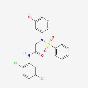 molecular formula C21H18Cl2N2O4S B3624751 N~1~-(2,5-dichlorophenyl)-N~2~-(3-methoxyphenyl)-N~2~-(phenylsulfonyl)glycinamide 